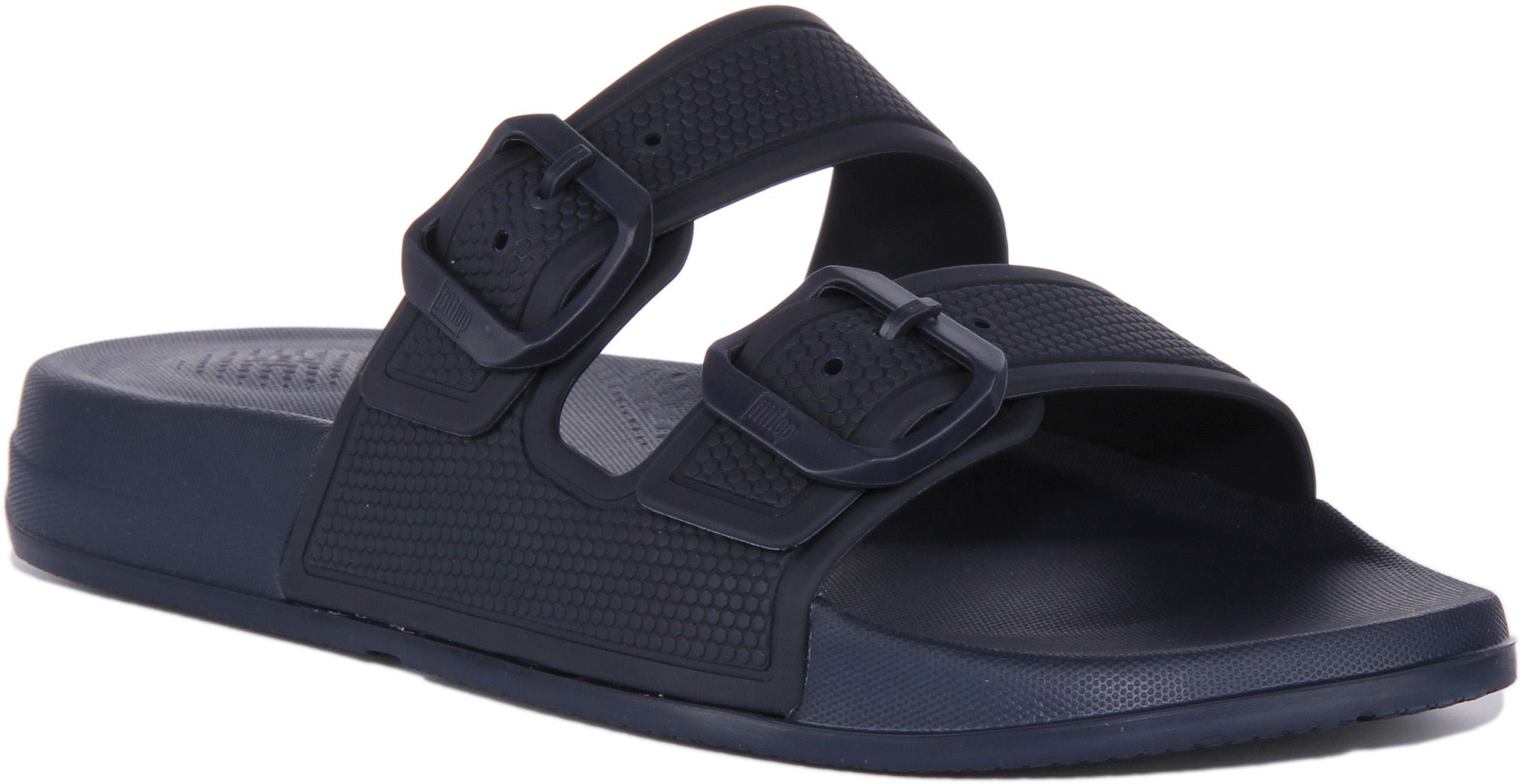 Fitflop Iqushion Two Bar Midnight For Women | Flip Flop 2 Buckle ...