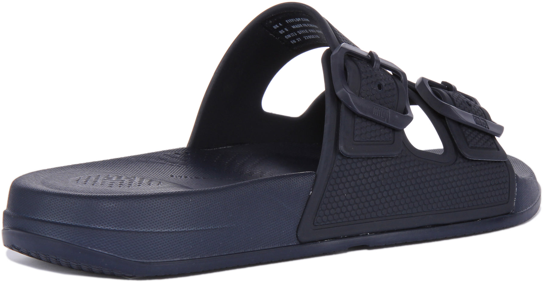 Fitflop Iqushion Two Bar Midnight For Women | Flip Flop 2 Buckle ...