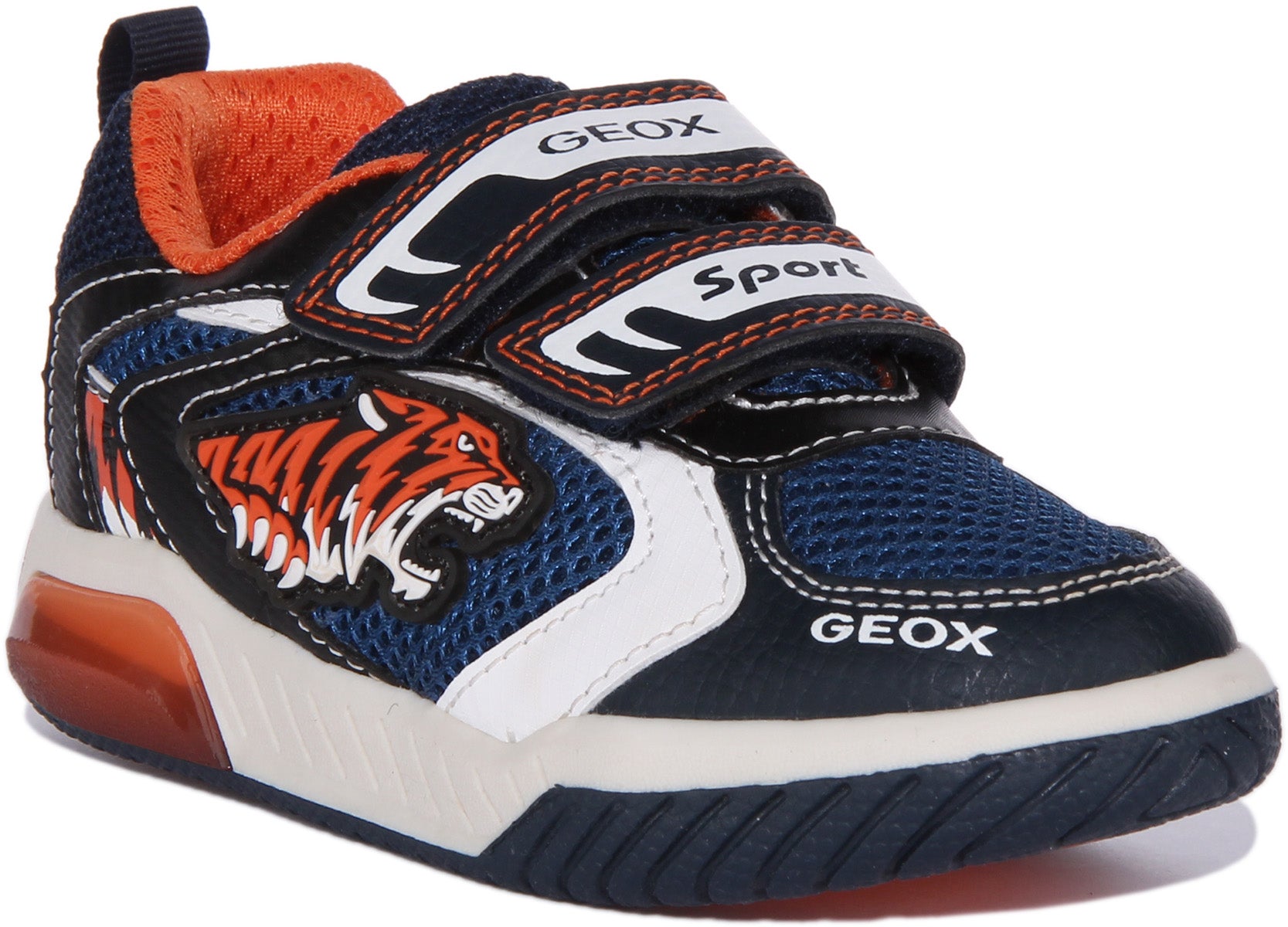 Geox J Inek B. A In Navy For Infants | Kids Light Trainers – 4feetshoes