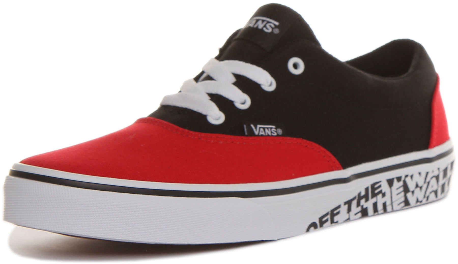 black vans with red bottoms