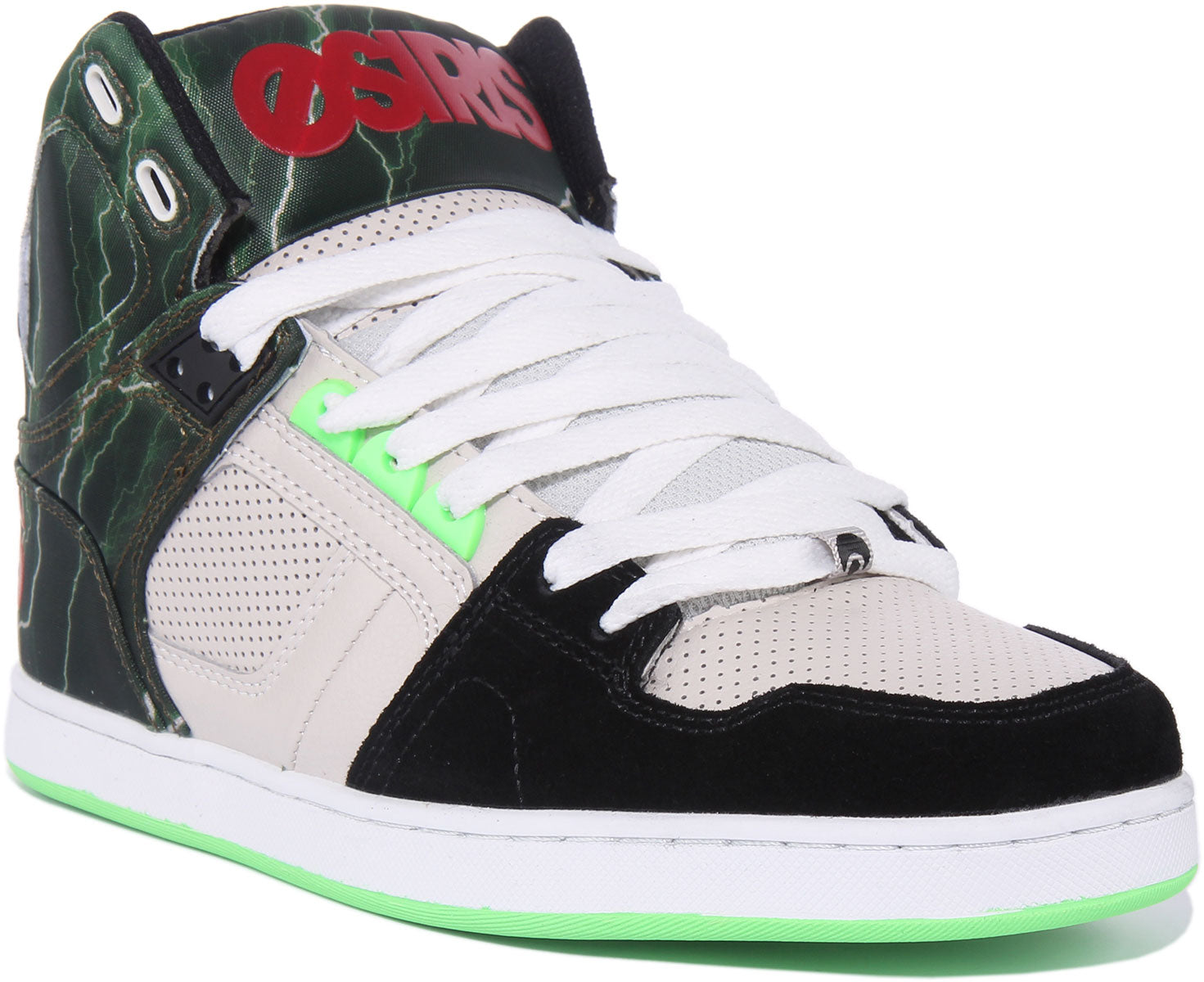 Osiris Nyc 83 Clk In White Green For Men | Mens Hi Top Trainers – 4feetshoes