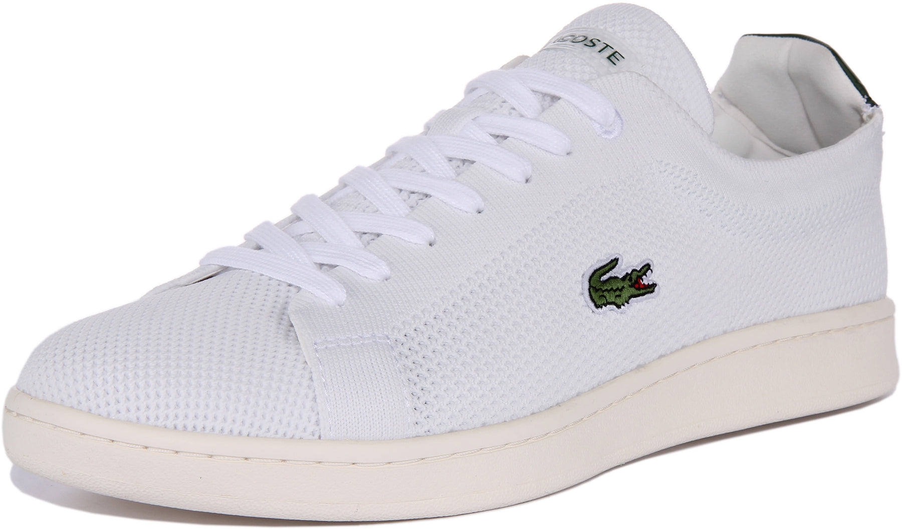 Lacoste Carnaby Piquee In White Green For Men | Low Top Trainer ...