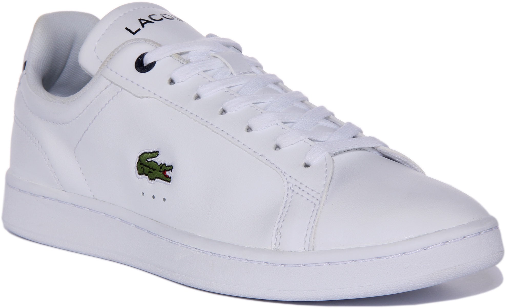 Lacoste Carnaby Pro B L23 SMA In White Navy For Men | Leather Shoes ...