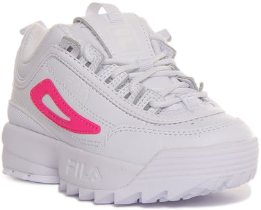 Fila Disruptor Low in Cream with Metalic Logo For Women – 4feetshoes