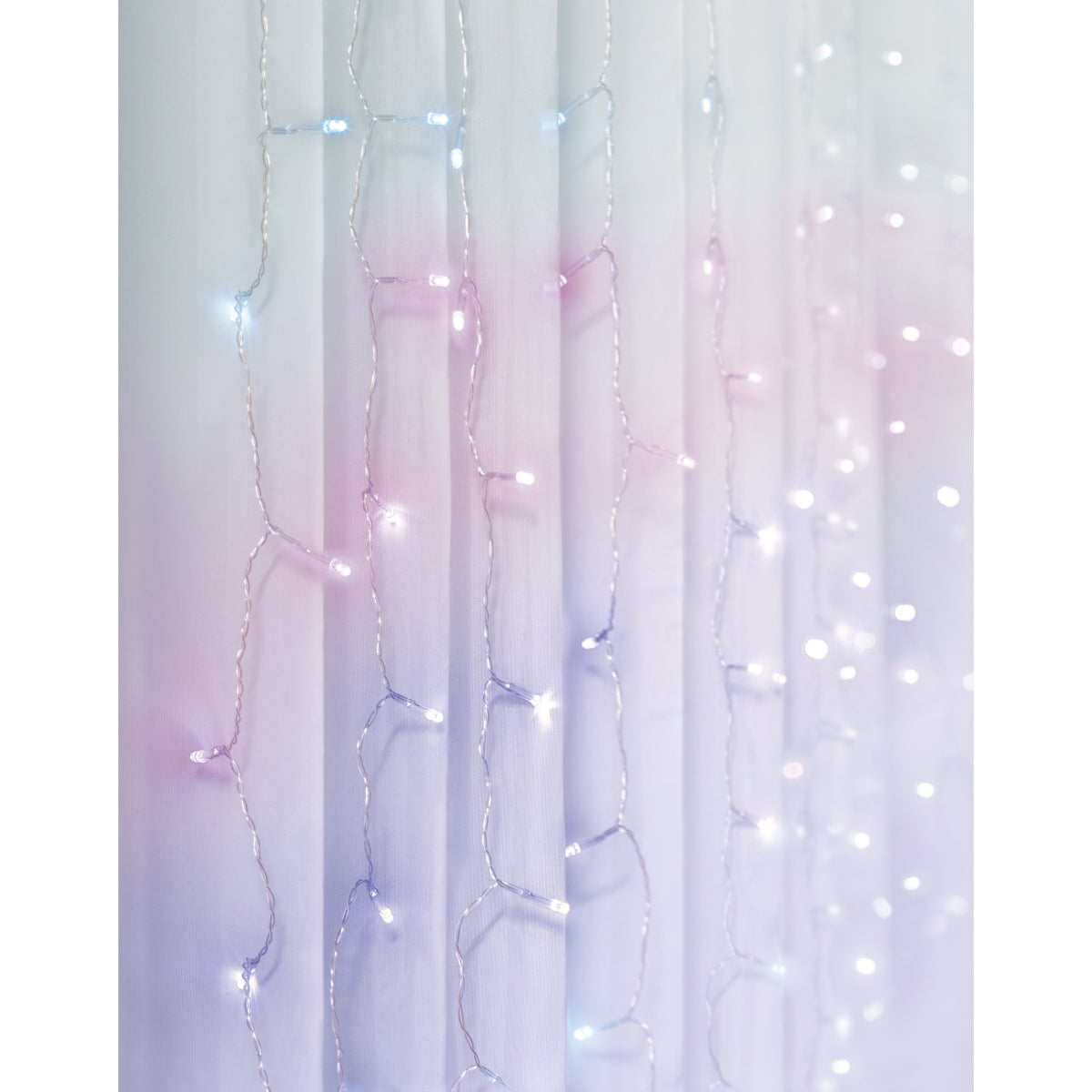 pink ombre curtain lights