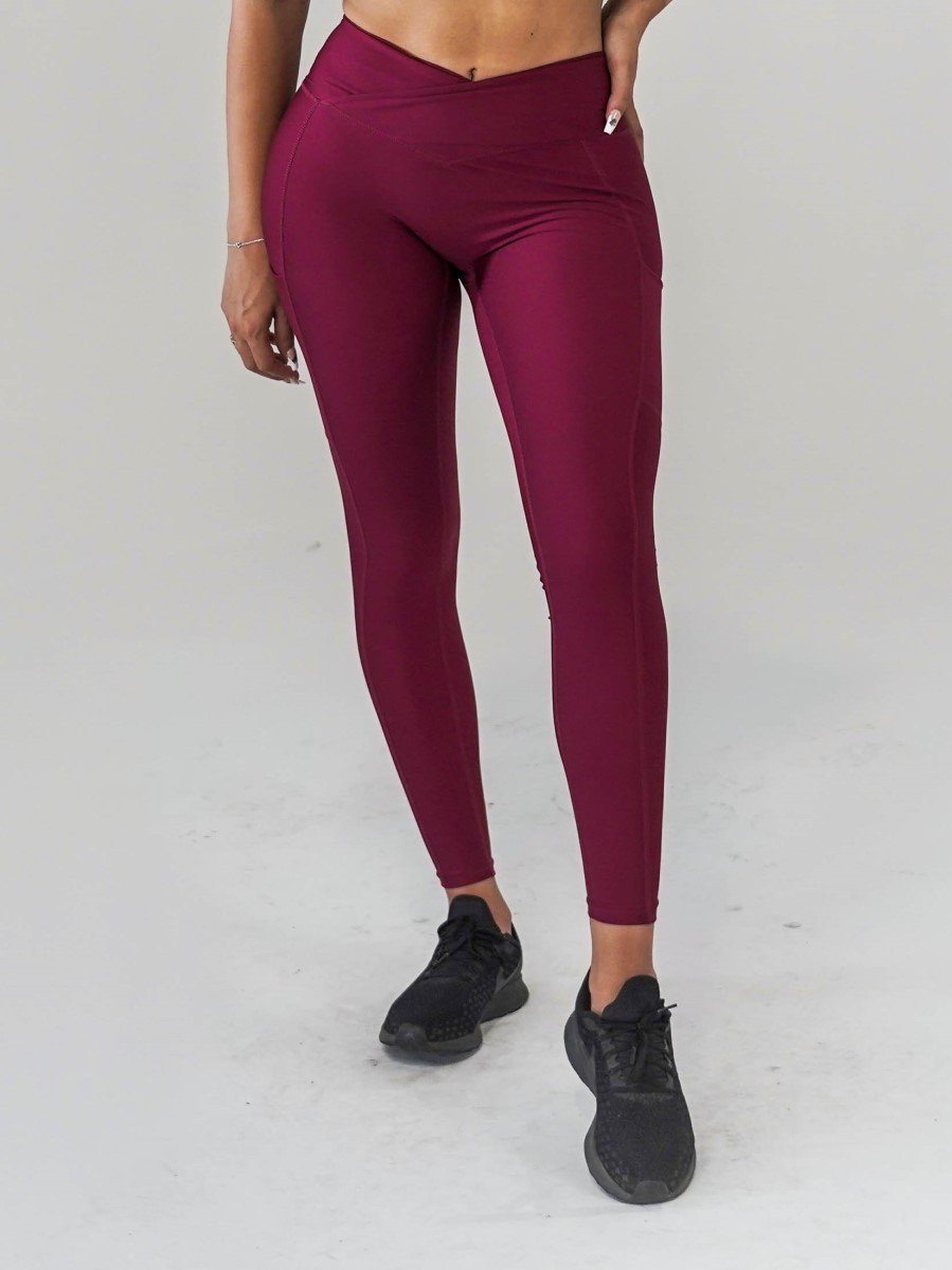 Pristine Pocket Capri Leggings  CRANBERRY by Obsession Shapewear - East  Hills Casuals