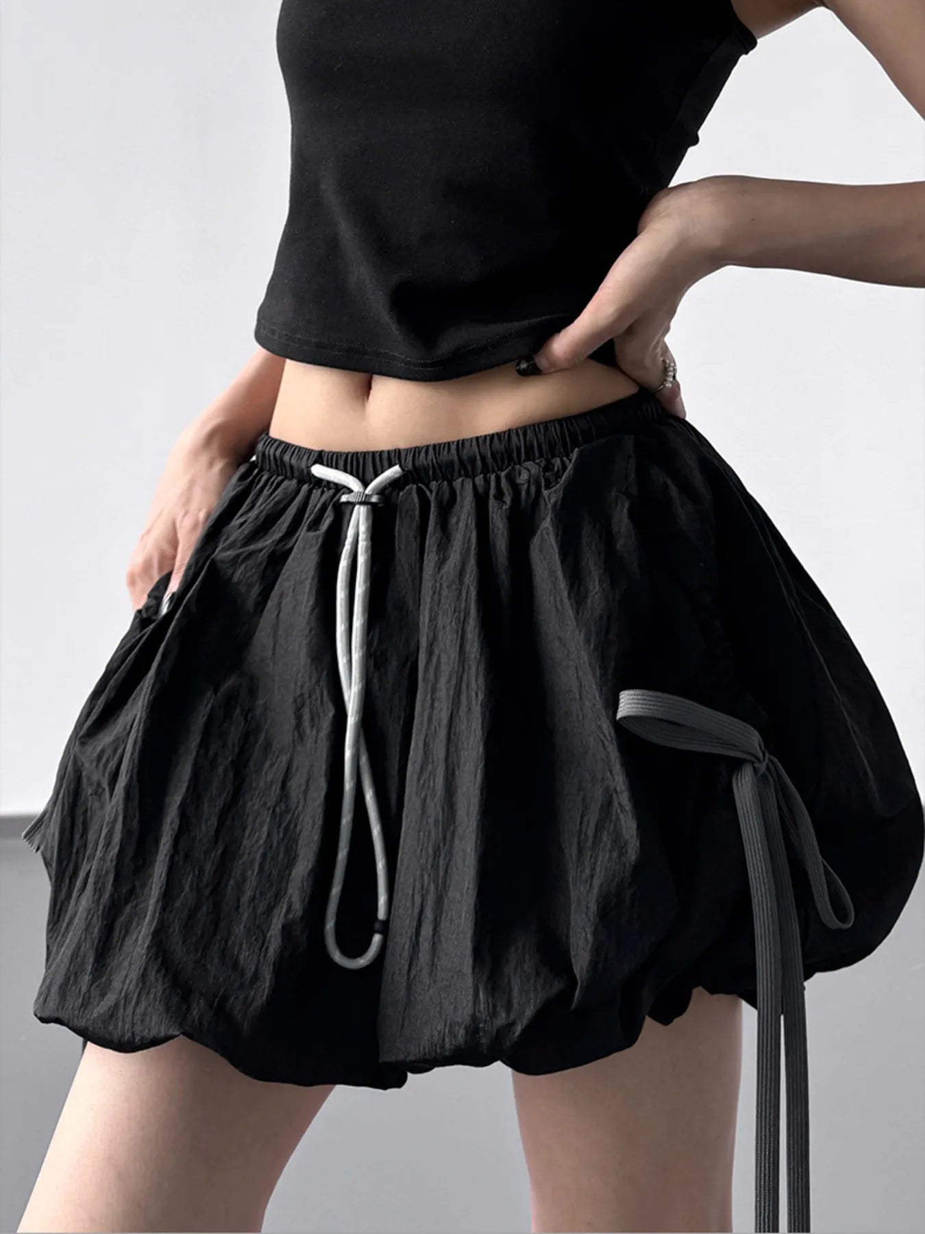 Bubble Drawstring Casual Shorts