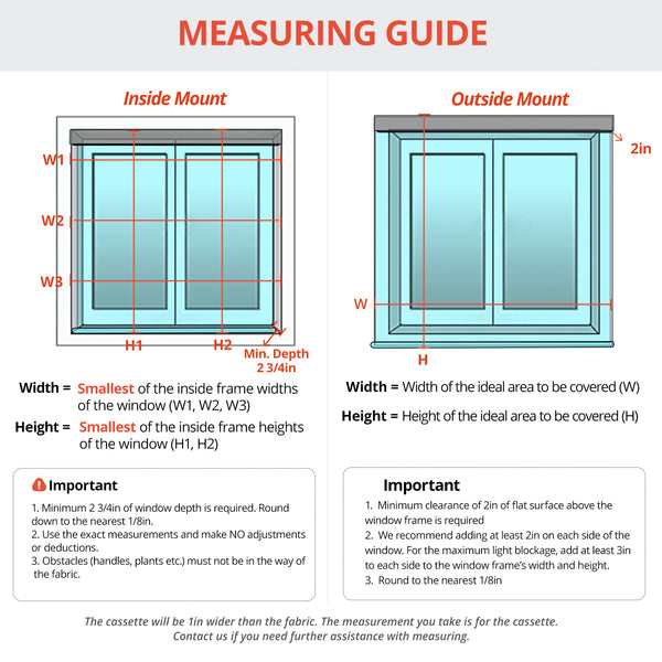how to measure roller blinds window dimensions