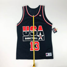 Load image into Gallery viewer, NWT VTG NBA USA Olympic Basketball Shaquille O&#39;Neal Shaq #13 Champion Jersey Size 44
