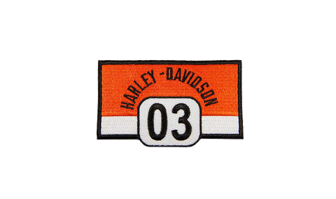 Harley Davidson Racing Patch 4-1/4 Inches Long Size Embroidered