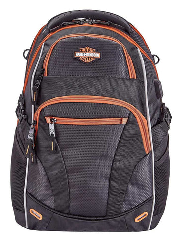 Harley-Davidson Tough Terrain Backpack w/ Helmet Holder - Honeycomb Black  99313, Harley Davidson 