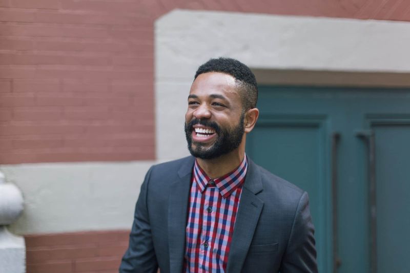 Smiling man with beard