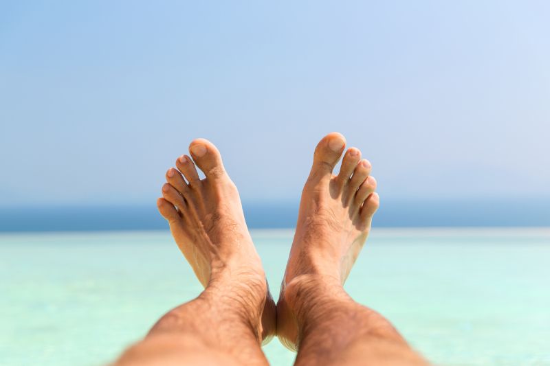 Feet on beach