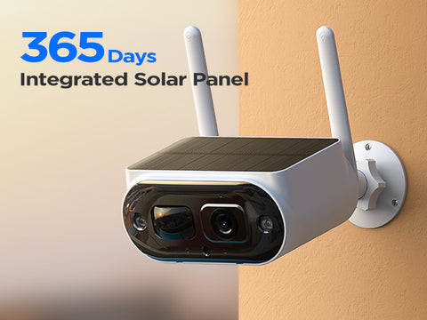 2.5K Solar Security Camera Wireless Outdoor Camera with Spotlight