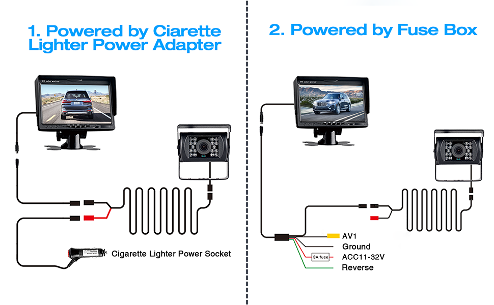 Monitor Vehicle Backup Camera with Night Vision