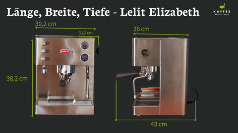 Dimensions of the Lelit Elizabeth PL92T