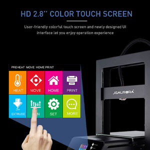 JGMaker A5S : User-friendly colorful touch screen