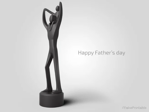 Fathers Day Sculpture by MakePrintable
