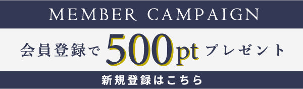 新規会員登録で500ポイントをゲット