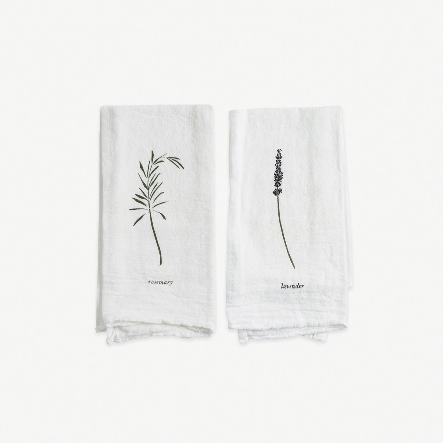 NAPKINS | 17square 100% Linen Dinner Napkins with Thyme Embroidery