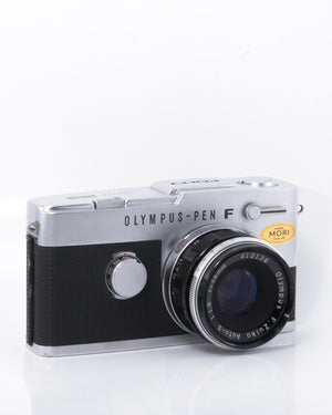 Olympus Pen-FV 35mm half-frame SLR film camera with 38mm f1.8 lens
