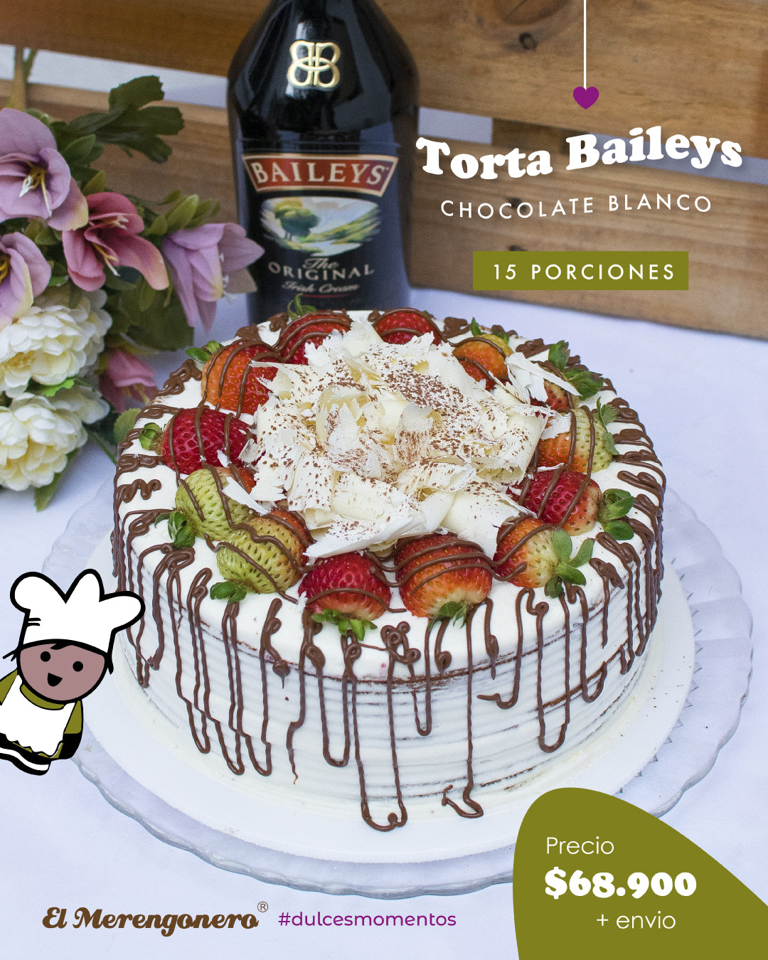 Torta BAILEYS – El Merengonero