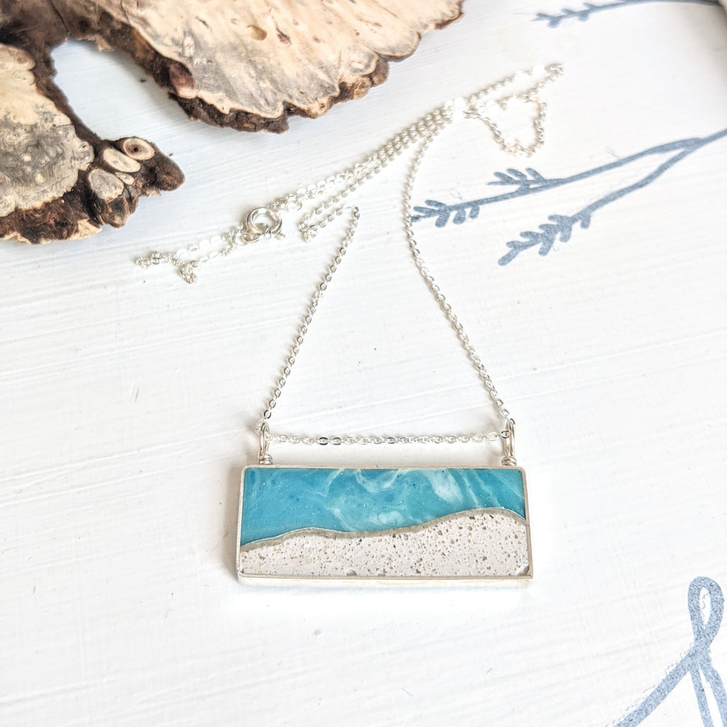 Sparky Sky Large Sterling Silver Beach Scene Necklace – Muro Jewelry