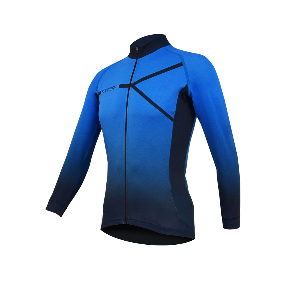 blue cycling jersey mens