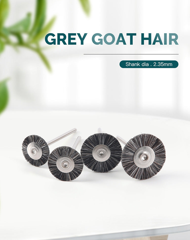 Dental Polishing Brush Wheel Grey Goat Hair 17mm/ 19mm/ 22mm/ 25mm 10pcs/Pack - azdentall.com