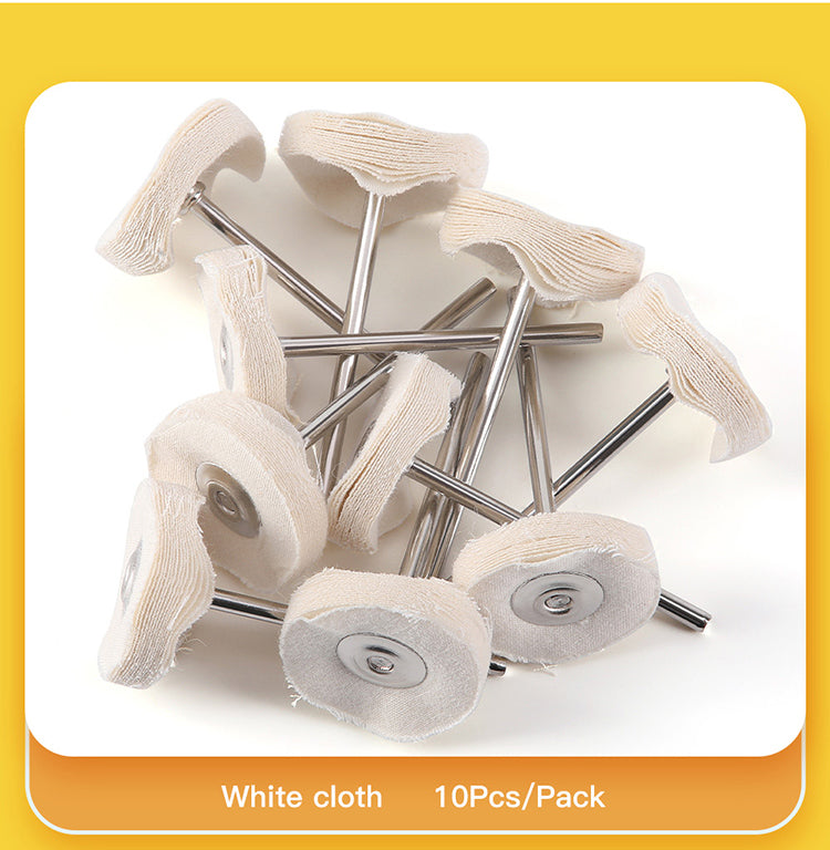 Dental Polishing Brush White Cloth/ Yellow Cloth/ Felt/ Cashmere/ Cotton 10pcs/Pack - azdentall.com