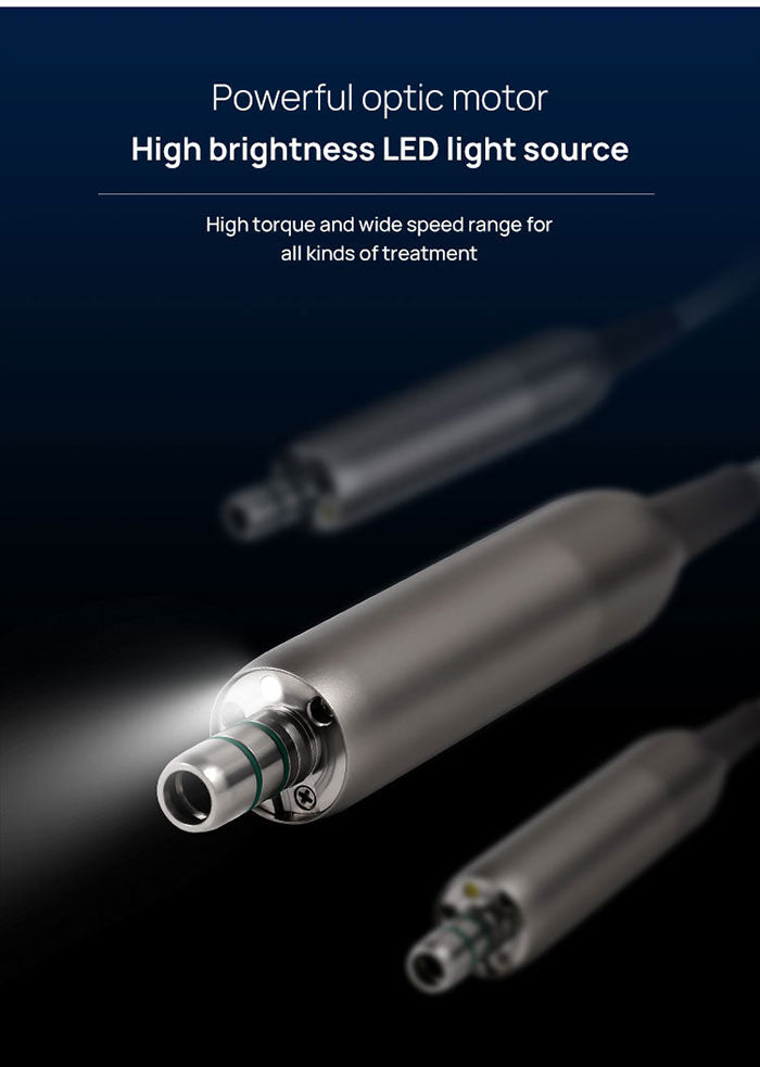 AZDENT Dental Implant Motor Surgical Brushless Color Touch Screen With 20:1 Fiber Optic Contra Angle 80Ncm Auto-Calibration Function