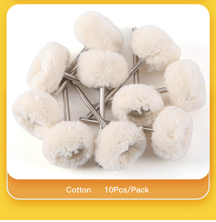 Dental Polishing Brush White Cloth/ Yellow Cloth/ Felt/ Cashmere/ Cotton 10pcs/Pack - azdentall.com