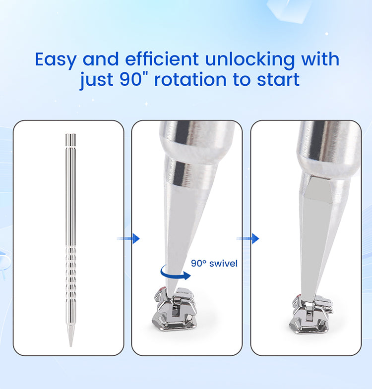 AZDENT Metal Self-Ligating Brackets with Buccal Tube Roth/MBT 3-4-5 Hook 28pcs /kit - azdentall.com