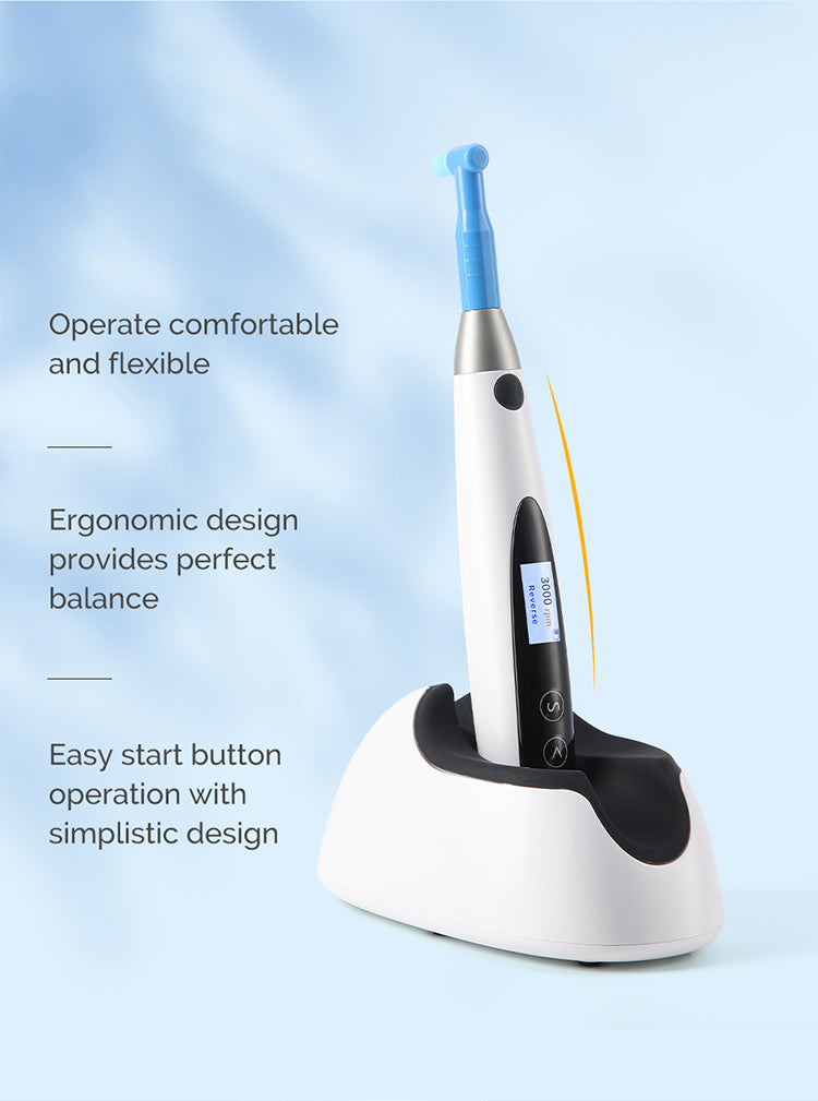 Dental Cordless Brushless Hygiene Prophy Handpiece 10 Speed Settings Prophy Angle 360° Rotating - azdentall.com