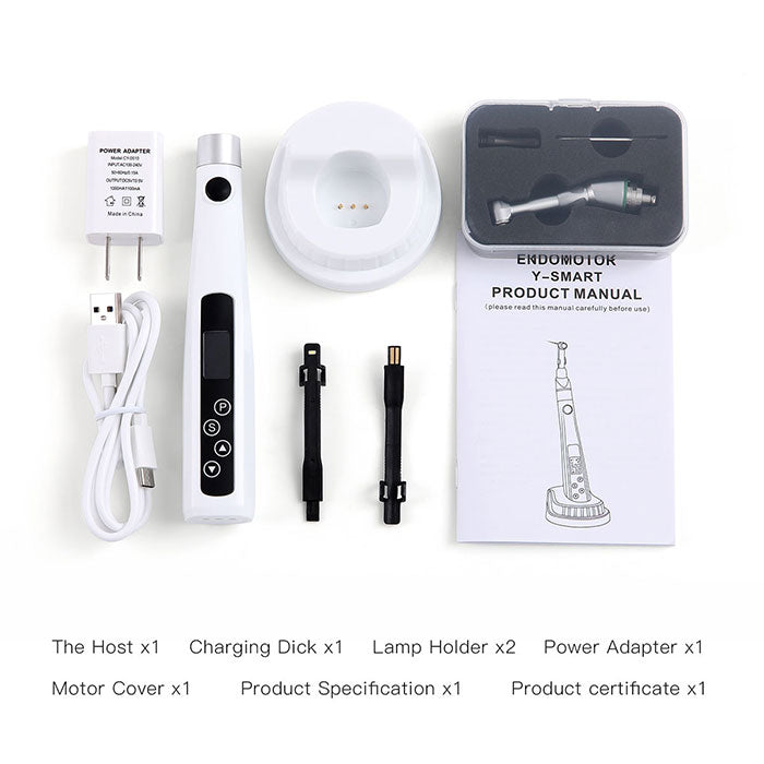 Dental Wireless Endo Motor with LED Light 360° Rotatable 10 Working Procedure With Reciprocation Function