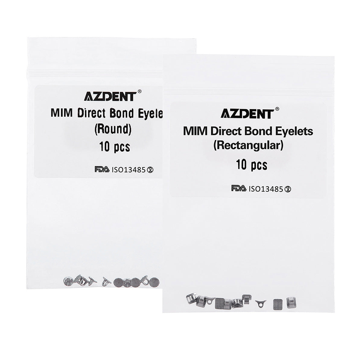 AZDENT Dental Metal Brackets Mini MBT Slot .022 Hooks on 345 20pcs/Pac