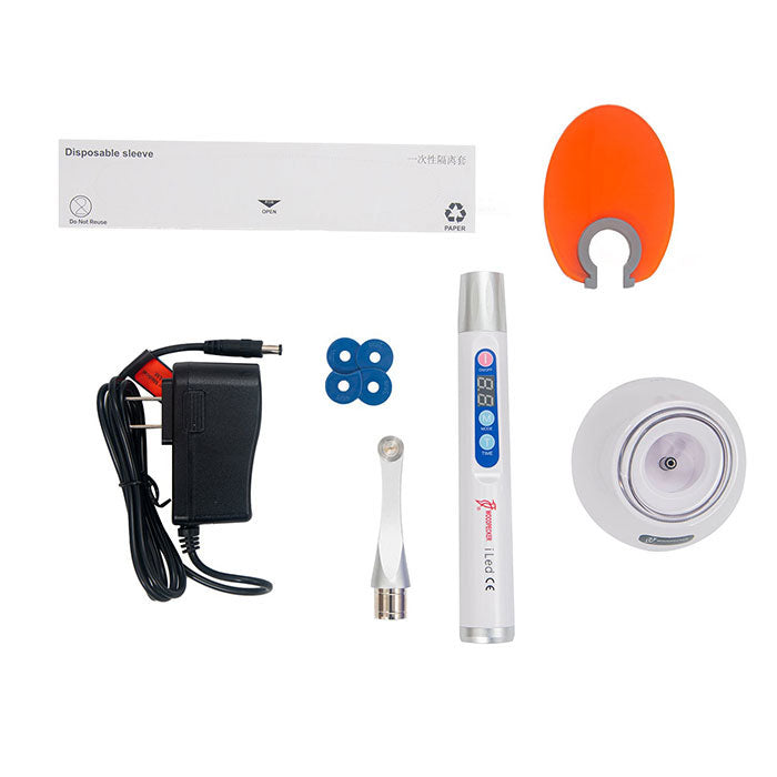 Woodpecker Curing Light iLED Plus Wireless 360° Rotary Wide Spectrum Metal Head 2 Working Modes 2500mW/cm2 White/Purple - azdentall.com