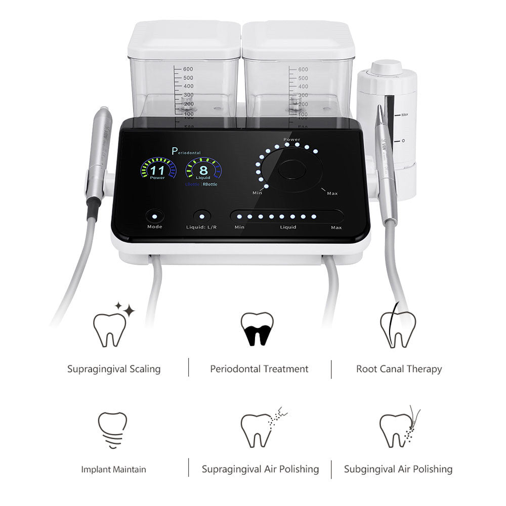 Dental Ultrasonic Scaler With Air Polisher LED Detachable handpiece