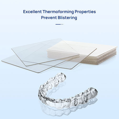 Dental Orthodontic Splint Retainer Vacuum Forming Sheet Soft and Hard Plastic Clear 5x5 - azdentall.com