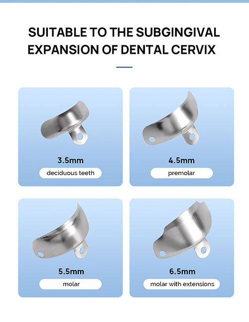 Dental Matrix Bands Sectional Contoured Metal Matrices Matrix For Teeth Replacement 4 Models 50pcs/Box - azdentall.com