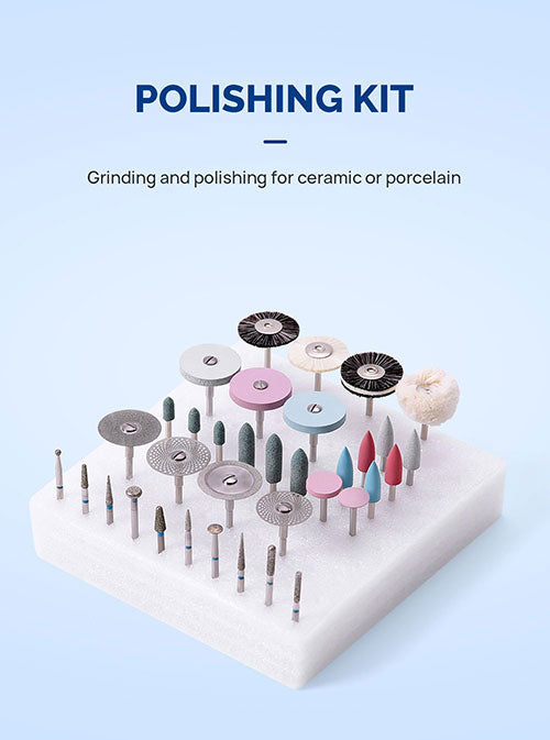 Dental Lab Polishing Kit for Ceramics Porcelain HP Shank 35pcs/Box