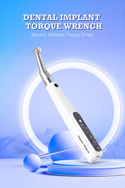 Dental Electric Wireless Torque Driver Universal Implant Torque Wrench 16pcs Drivers 10-50Ncm - azdentall.com
