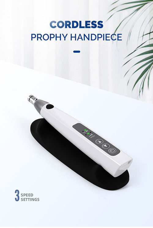 Dental Cordless Hygiene Prophy Handpiece 3 Speed Settings Prophy Angle 360° Rotating - azdentall.com