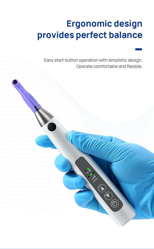 Dental Cordless Hygiene Prophy Handpiece 3 Speed Settings Prophy Angle 360° Rotating - azdentall.com