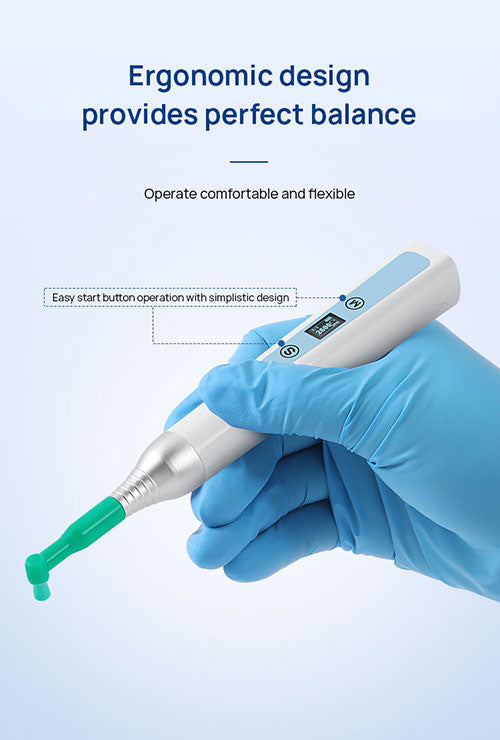 Dental Cordless Hygiene Prophy Handpiece 10 Speed Settings Prophy Angle 360° Rotating Nose Cone Detachable - azdentall.com