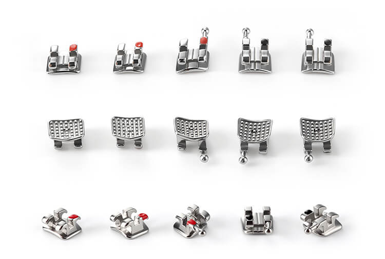 Dental Metal Monoblock Brackets Mesh Base Mini Roth/MBT 0.022
