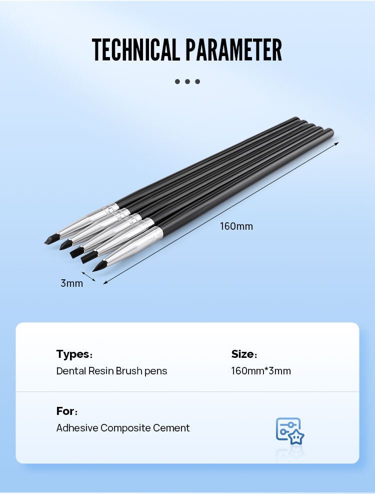 Dental Porcelain Brush Pen Composite Cement Porcelain Silicone Shaping Smoothing Removing 5pcs/Bag - azdentall.com