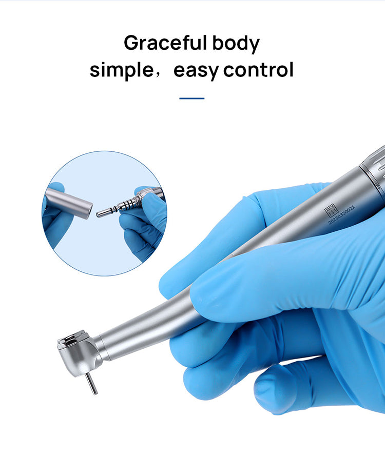 Dental LED Fiber Optic High Speed Handpiece Standard Head Push Button Three Water Spray / 4 or 6 Holes Quick Coupler