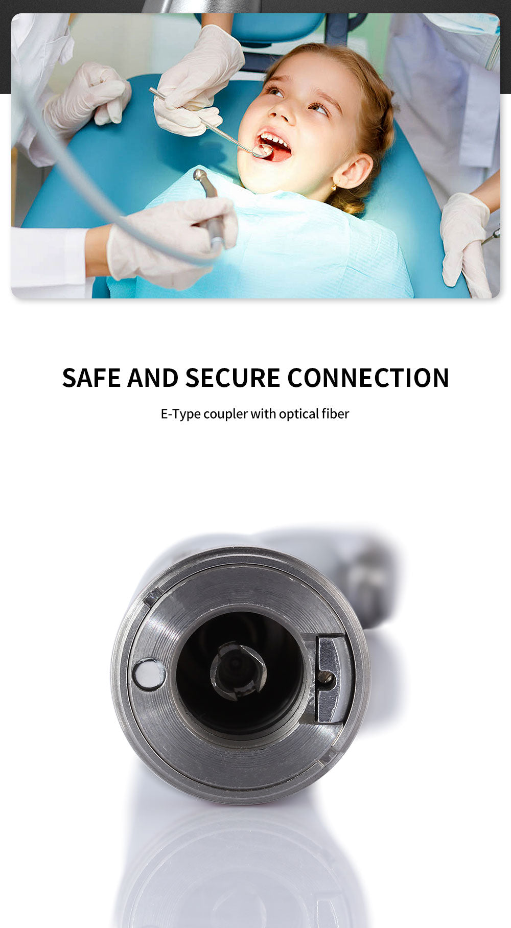Dental 1:5 Fiber Optic Increase Contra Angle Handpiece