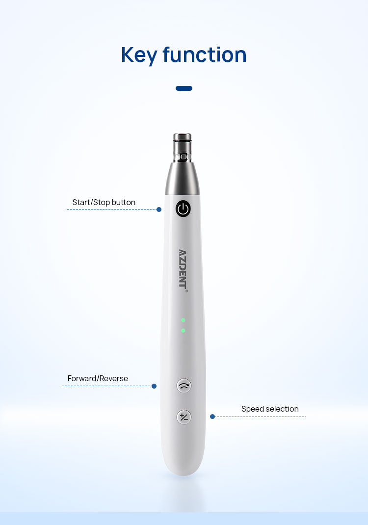 Dental Cordless Hygiene Prophy Handpiece 2 Speed Settings Prophy Angle 360° Rotating - azdentall.com